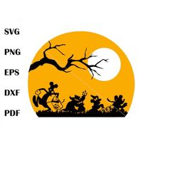 Trick or Treat Mouse and Friends Svg, Halloween Svg,  Trick Or Treat Svg, Spooky Vibes Svg, Png Files For Cricut
