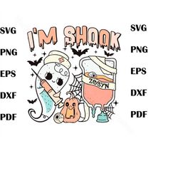 Funny Shoo-k Hallo-ween Nur-se Svg Graphic Design File, Spooky Vibes Svg, Boo Svg