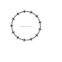 barbed wire circle cutting cut file, barbed wire circle iron on svg, barbed wire circle vector, barbed wire circle cutti