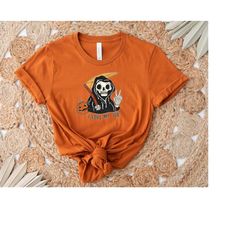 Death I Love My Job Shirt, Death Halloween Shirt, Pumpkin, Grim Reaper, Skull, Skeleton, Funny Halloween Shirt, Hallowee