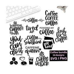 Coffee svg bundle, coffee mug svg, but first coffee svg, hand lettered svg, coffee quote svg, coffee svg files, coffee l
