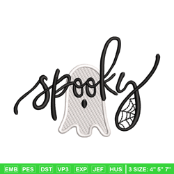Spooky ghost embroidery design, Spooky embroidery, Emb design, Embroidery shirt, Embroidery file, Digital download