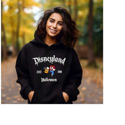 Disney Characters Hoodie, Cute Disney Hoodie, Disneyland Halloween Sweatshirt, Disneyland Sweater, Trick Or Treat Hoodie