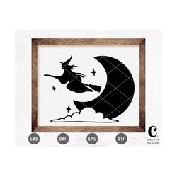 Flying Witch SVG | Halloween SVG | Mystic Witch svg | Mystical Halloween svg | witchy Vibes svg | Witch svg for Cricut,