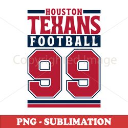Houston Texans Retro Football Sublimation PNG - Vintage 1999 Edition - Instant Digital Download
