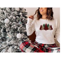 Christmas Tree Sweatshirt, Pine Tree Hoodie, Christmas Crewneck, Holiday Sweaters, Winter Sweatshirt, Christmas Pajamas,