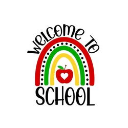 Teacher SVG, Teacher Rainbow SVG, Welcome to School SVG, Digital Download, Cut File, Sublimation, Clip Art (svg/png/dxf