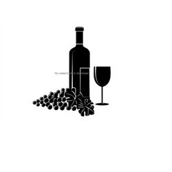 wine bottle svg, wine display svg, wine silhouette, wine cutting files, wine bottle clipart image, wine bottle vector cu
