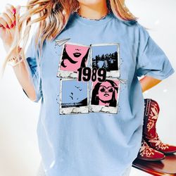 1989 taylor tv t-shirt, 80s version inspired rock band tee, throwback taylors shirt, swiftie fan merch gifts, polaroid s