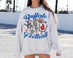 Retro Buffalo Football Crewneck Sweatshirt T-Shirt, Vintage Buffalo Bill Sweatshirt, Buffalo New York, Buffalo Fan Gift