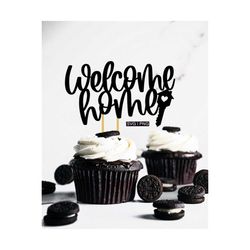 Welcome home cake topper svg, housewarming cake topper svg, home sweet home svg, new house cake topper svg, hand lettere