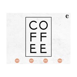 Free SVG & PNG | Modern COFFEE svg Cut File for Cricut, Cameo Silhouette | Retro Coffee, Minimalist Coffee Cutting File,