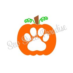 Pumpkin Paw Print SVG, Halloween Dog Bandana SVG, Pumpkin Dog SVG, Digital Download, Cut File, Sublimation (svg/dxf/png/