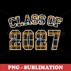 Class Of 2027 8th Grade Flannel Pattern - Sublimation PNG Digital Download - Stand out from the crowd with this unique d