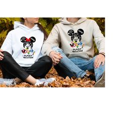 Custom 2023 Matching Disney Family Vacation Hoodie, Personalized Disney Family Vacation Hoodie, Mickey and Minnie Hoodie