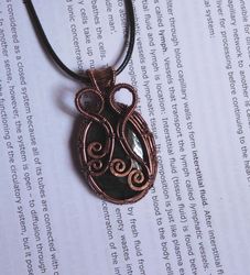 Copper Pendant Copper Wire Wrapped Pendant Copper Jewelry, Designer Pendant, Gift For Her Mother, Birthday Gift For Her