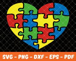 Puzzle heart autism,Autism Svg