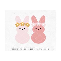 Flower peeps SVG | Easter Bunny SVG | Girl Easter SVG | Boy Easter svg | Kids Easter bunny svg | Flower Crown svg Cricut
