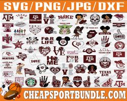 Bundle 69 Files Texas A&M  Team SVG, Texas A&M  svg, NCAA Teams svg, NCAA Svg, Png, Dxf, Eps, Instant Download