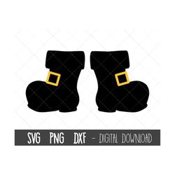 Santa Boots SVG, santa svg, holiday clipart, christmas svg, black santa boots svg, santa boots cut file, cricut silhouet