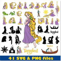 Tangled Princess Disney SVG Bundle, Tangled SVG, Tangled PNG Clipart, Princess Disney SVG Cricut, Tangled Disney PNG
