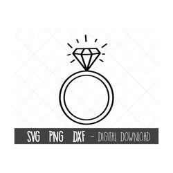 Diamond Ring svg, wedding ring svg, ring svg, wedding clipart, wedding svg, engagement ring svg, ring cricut silhouette