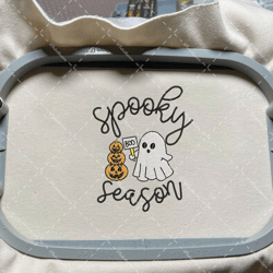 Pumpkin Spooky Season Embroidery File, Halloween Embroidery Design For Shirt, Hello Spooky Craft Embroidery Design
