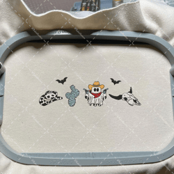Cute Boohaw Embroidery Machine Design, Spooky Vibes Embroidery Design, Halloween Retro Spooky Embroidery Design