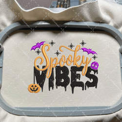 Spooky Vibes Embroidery Design, Stay Spooky Craft Embroidery File, Spooky Halloween Embroidery Design, Embroidery Design