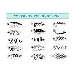 Fish SVG file, School of fish Svg, Fishes Svg, Fishes Cut File, Fishing Svg, Wobbler Svg, Fishing Tackles Svg, Bait Dxf,