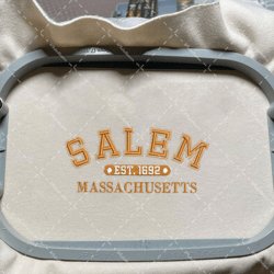 Salem Est 1692 Embroidery Machine Design, Massachusetts Embroidery Design, Halloween Witches Embroidery File