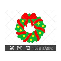 Wreath svg, christmas wreath svg, christmas svg, xmas wreath clipart, wreath png, xmas svg files, cricut silhouette svg