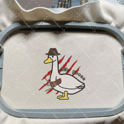 Halloween Horror Character Embroidery Design, Funny Silly Goose Embroidery Design, Halloween Silly Goose Embroidery File