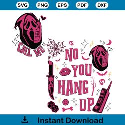 Scream No You Hang Up Scary Ghost SVG Digital Cricut File