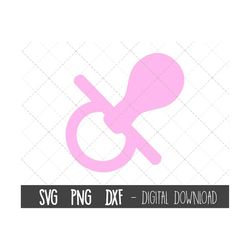 Baby pacifier svg, baby svg, baby pacifier clipart, baby dummy cut file, baby pacifier png, dxf, baby cricut silhouette