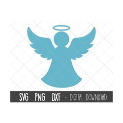 Angel SVG, angel wings svg, christmas angel svg, angel vector, angel clipart, religious angel svg, angel cricut silhouet