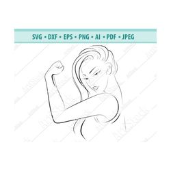 Girl Power SVG eps png dxf Cutting file Silhouette Cricut Rosie SVG Pin up Svg Rosie the Riveter Strong woman svg Girl s