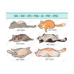 Lazy cats Svg, Cat SVG, Sleeping Cat Kids SVG, Pets Svg, Animals Svg Cute Svg Cut File, Nature Svg, Files for Cricut or