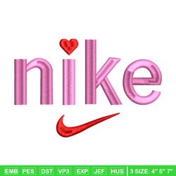 Pink Nike embroidery design, Pink Nike embroidery, Nike design, Embroidery shirt, logo shirt, Digital download.