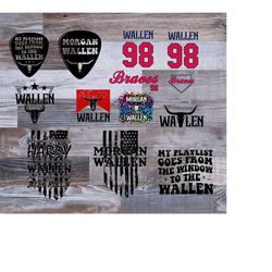 Bundle Retro Wallen Bull Skull Wallen Bundle Svg,Png, Wallen Cowboy Png, Retro Western Bull Skull Png, Country Music