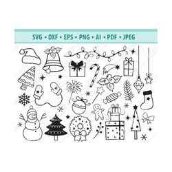 Christmas Svg, Christmas light svg, Christmas elements svg, Candy Cane SVG, Holiday Svg, New Year icons Svg, Christmas w