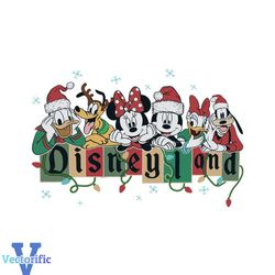 Vintage Disneyland Christmas Friends SVG Digital Cricut File