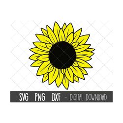 Sunflower SVG, flower Svg, sunflower Svg cut file, sunflower clipart svg, sunflower png, dxf, sunflower cricut silhouett