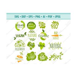 Healthy food svg, Vegan svg, Vegatarian logo Svg, Vegan food svg, Svg cut files, Organic products svg, Svg file for cric
