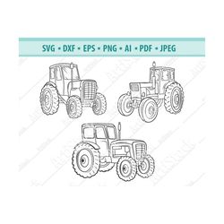 Tractors Svg File, Agrotechnics Svg, Farm Tractors Svg, Transportation Cut File, Farmer Svg, Tractors Clipart, Tractor C