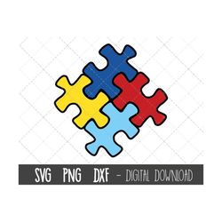 Autism puzzle svg, autism svg, autism clipart, autism puzzle cut file, autism awareness png, dxf, autism cricut silhouet