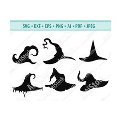 Witch Hat SVG - Witch Hat DXF - Witch Hat Clipart - Witch SVG - Halloween Svg - Witch Hat Svg Bundle - Witch Hats Cut Fi