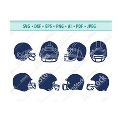 Football Helmet SVG, Football SVG, Helmet SVG, Football Cut Files, Cricut Cutting Files, Silhouette Cut Files, Svg Files