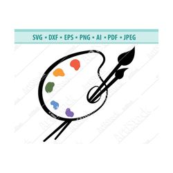Artist Paint Palette SVG, Paint, Brush, Artist, Palette, vinyl and craft cutting, Paint Brush Svg, Svg Files for Cricut,