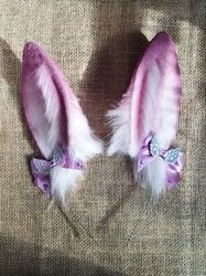 Faux Fur Ears for Cosplay Rabbit